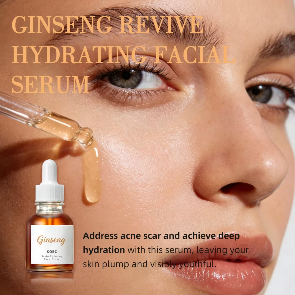 KOEC Ginseng Revive Hydrating Facial Serum Soothing Moisturizing Sensitive UV Irritated Skin Daily Korean Skin Care for Women