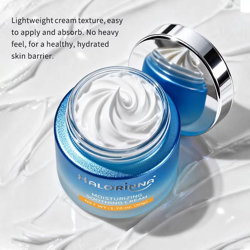 HALORINNA Collagen Soothing Moisturizing Face Cream 50G Deep Hydration Anti-Wrinkle Firming for Dry Sensitive Skin