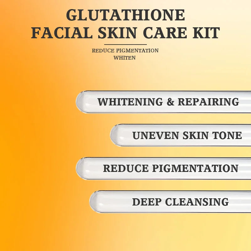 Private Label Luxury Skin Care Products Natural Organic Vitamin C Arbutin Double L-Glutathione Skin Care Whitening Set