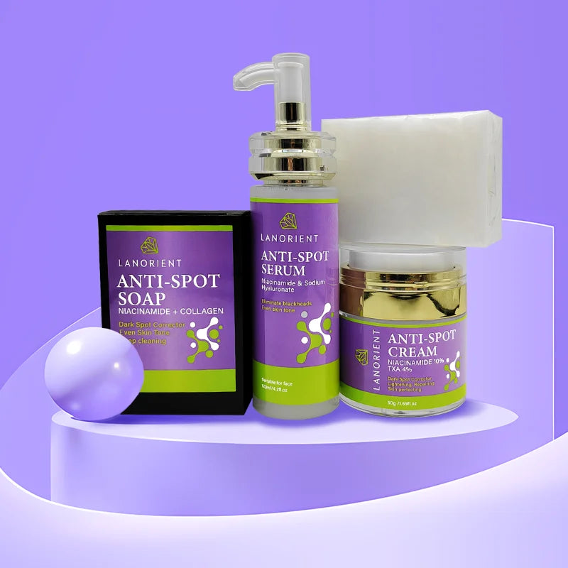 OEM Korean Customized Organic Beauty Products Facial Cleansing Exfoliating Soap Vitamin E anti Spot Face Skin Care Set for Women