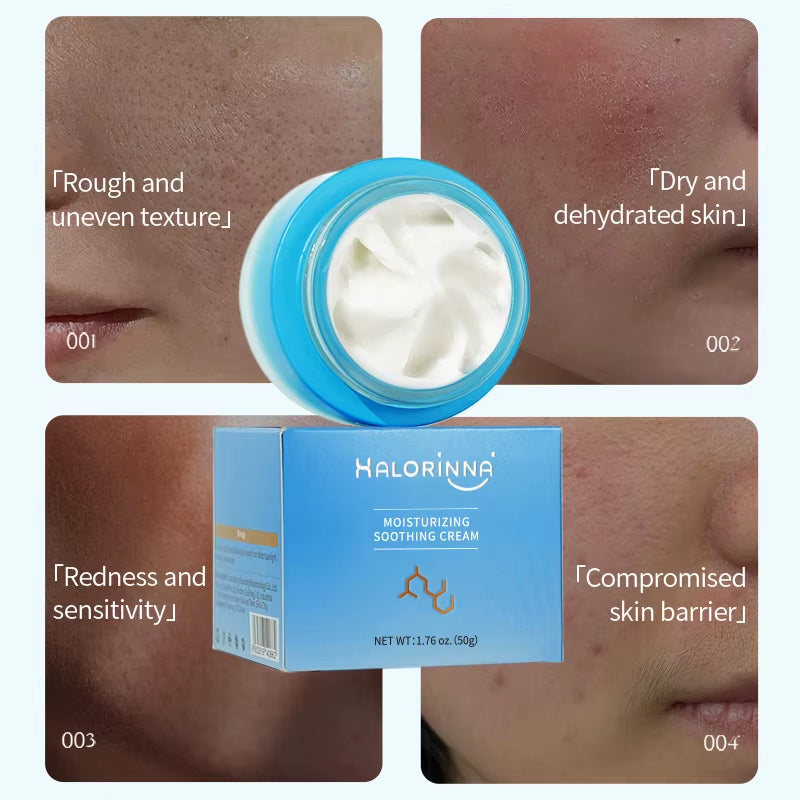 HALORINNA Collagen Soothing Moisturizing Face Cream 50G Deep Hydration Anti-Wrinkle Firming for Dry Sensitive Skin